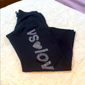 Victoria’s Secret pink black sweatpants